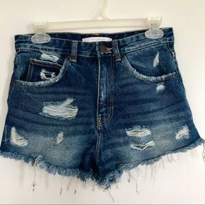 Zara Trafuluc Denim High Waisted Shorts